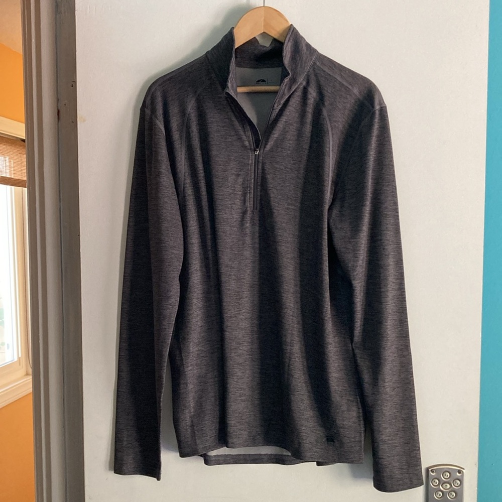 GoLite Mens Size L Gray 1/4 Zip Athletic Lightweight Layering Top Pullover Shirt